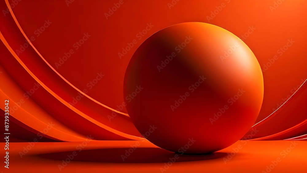 3d rendering of a sphere above a geometric patter 3d rendering of a sphere above a geometric patter