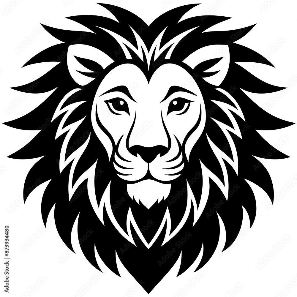 Obraz premium lion head vector illustration