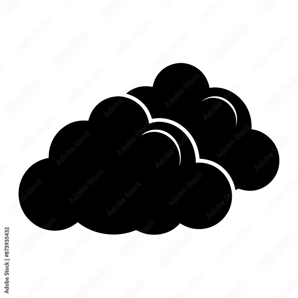 Abstract Clouds silhouette vector illustration Abstract Clouds silhouette vector illustration