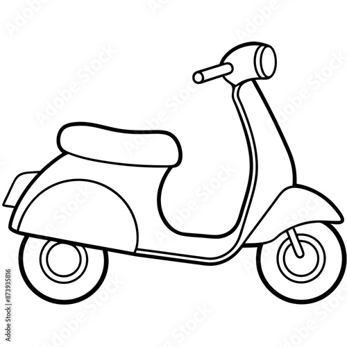 scooter coloring book For kids