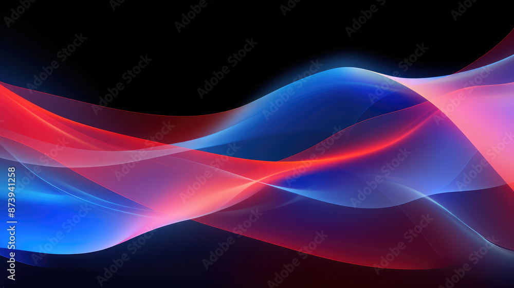 Fototapeta premium Abstract light wave background. illustration., generative ai