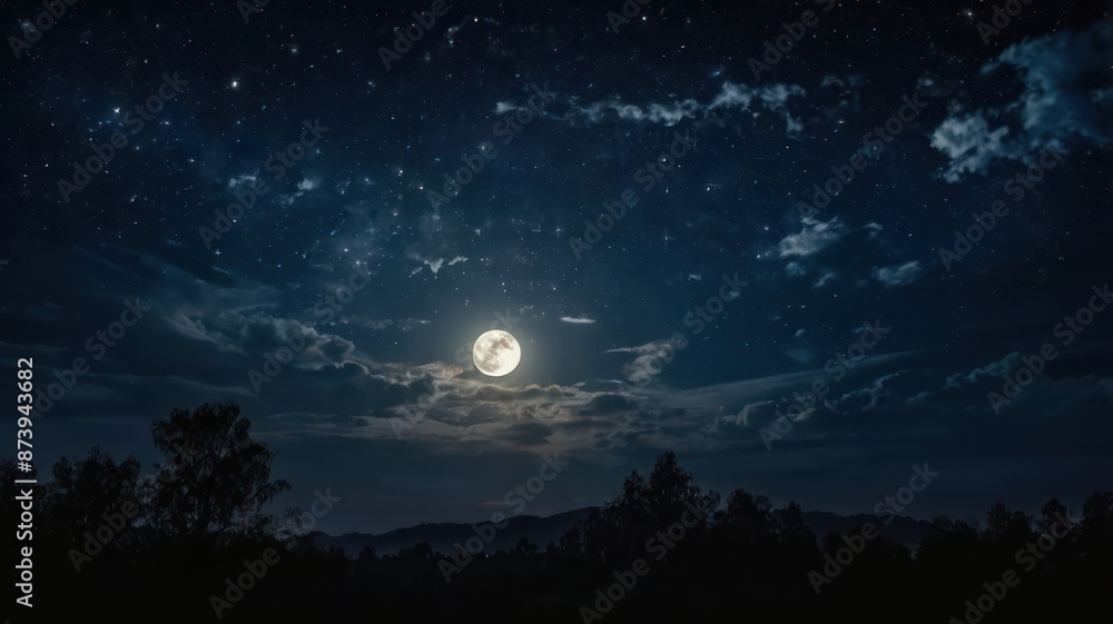 night, sky, moon, dark, star, tree, stars, landscape, nature, silhouette, full, light, forest, blue, space, moonlight, clouds, trees, christmas, black, astronomy, halloween, sunset, time, illustration night, sky, moon, dark, star, tree, stars, landscape, nature, silhouette, full, light, forest, blue, space, moonlight, clouds, trees, christmas, black, astronomy, halloween, sunset, time, illustration