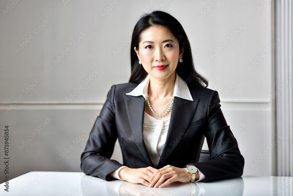 Elegant Asian Woman Wealth Manager in Office Setting
Elegant Asian Woman Wealth Manager in Office Setting