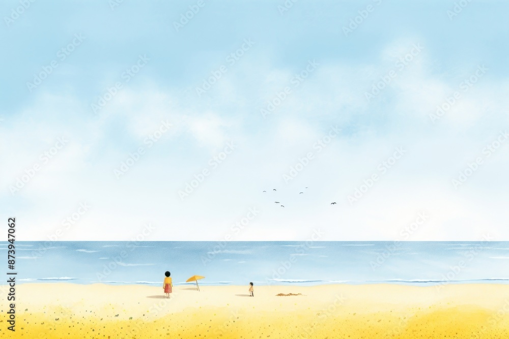 Beach outdoors horizon nature.