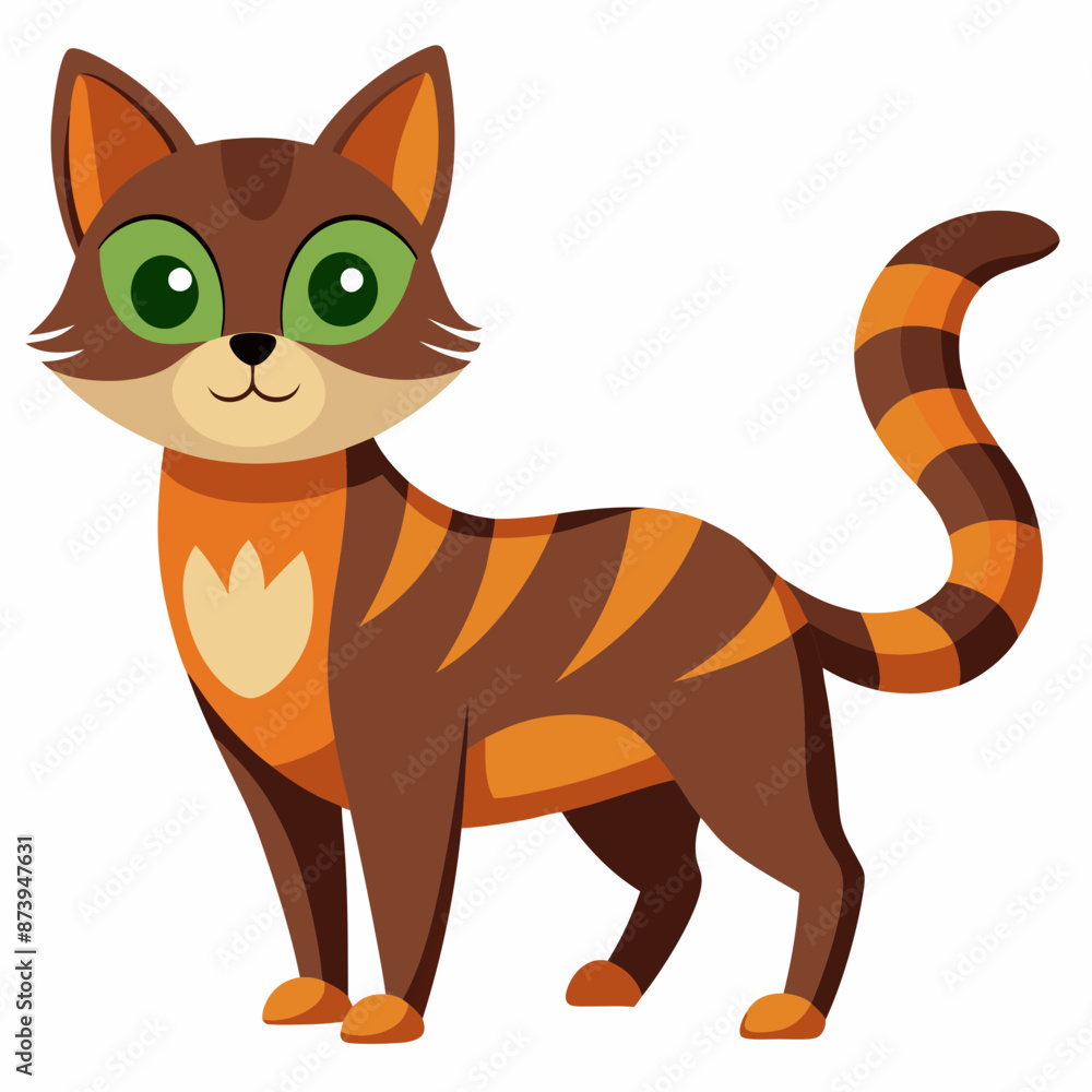 Obraz premium Cat vector illustration on white background