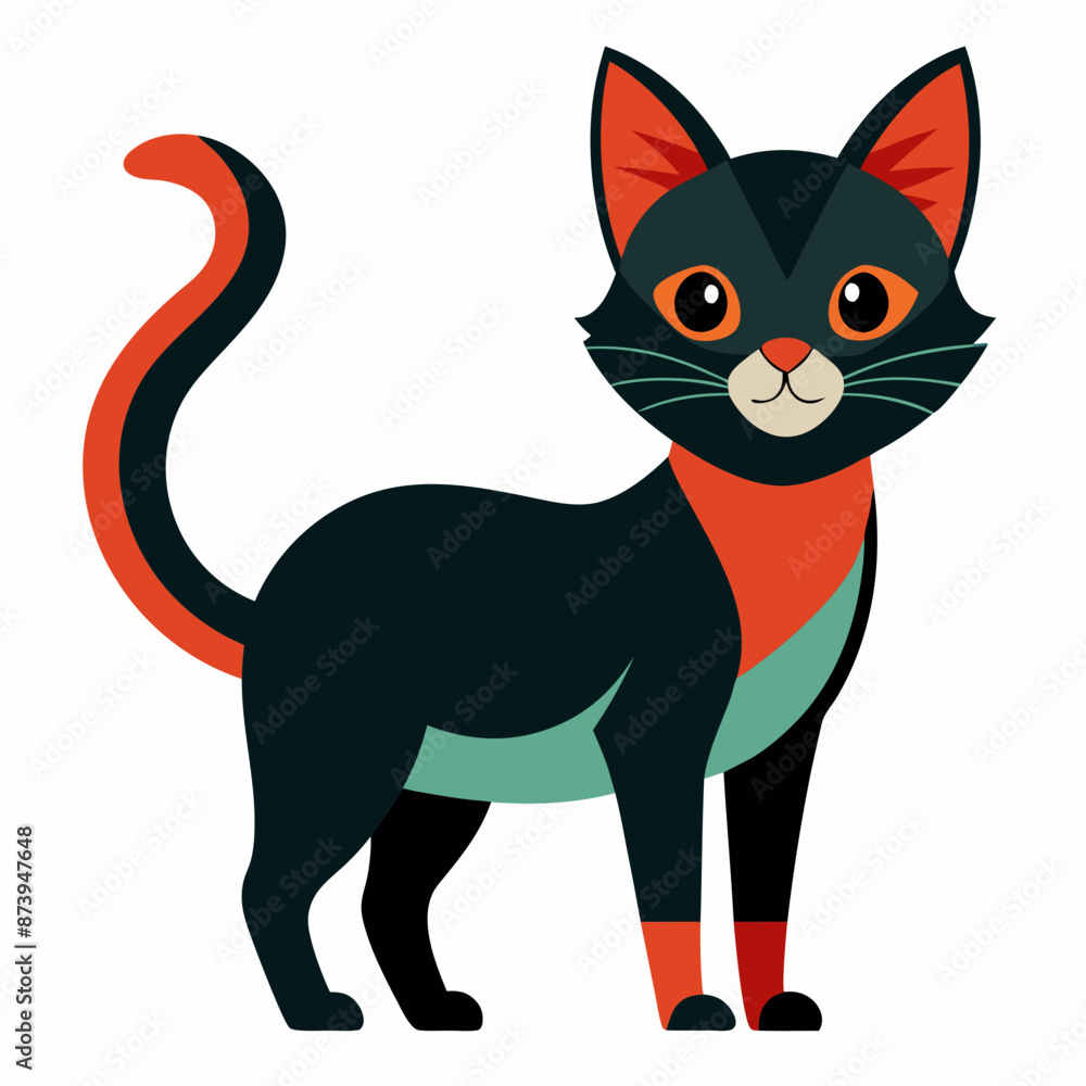 Cat vector illustration on white background Cat vector illustration on white background