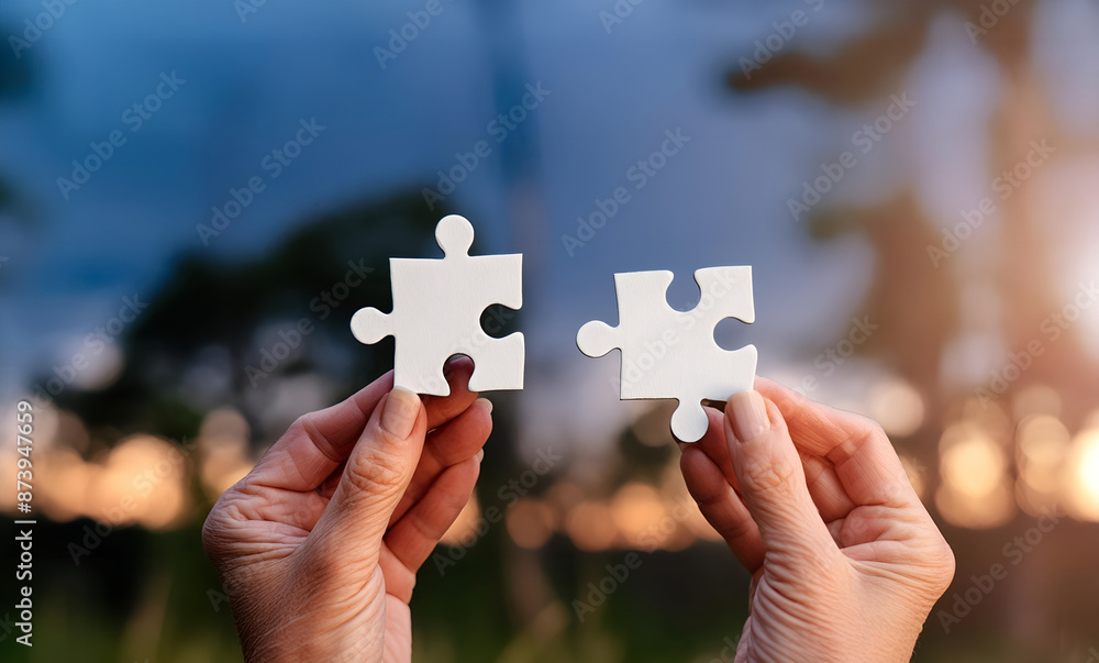 Hands and puzzles, important pieces of teamwork Teamwork concept Hands and puzzles, important pieces of teamwork Teamwork concept