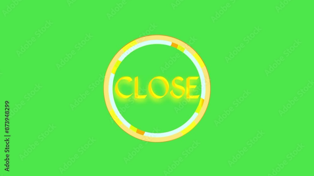 button with a circle close green screen button with a circle close green screen