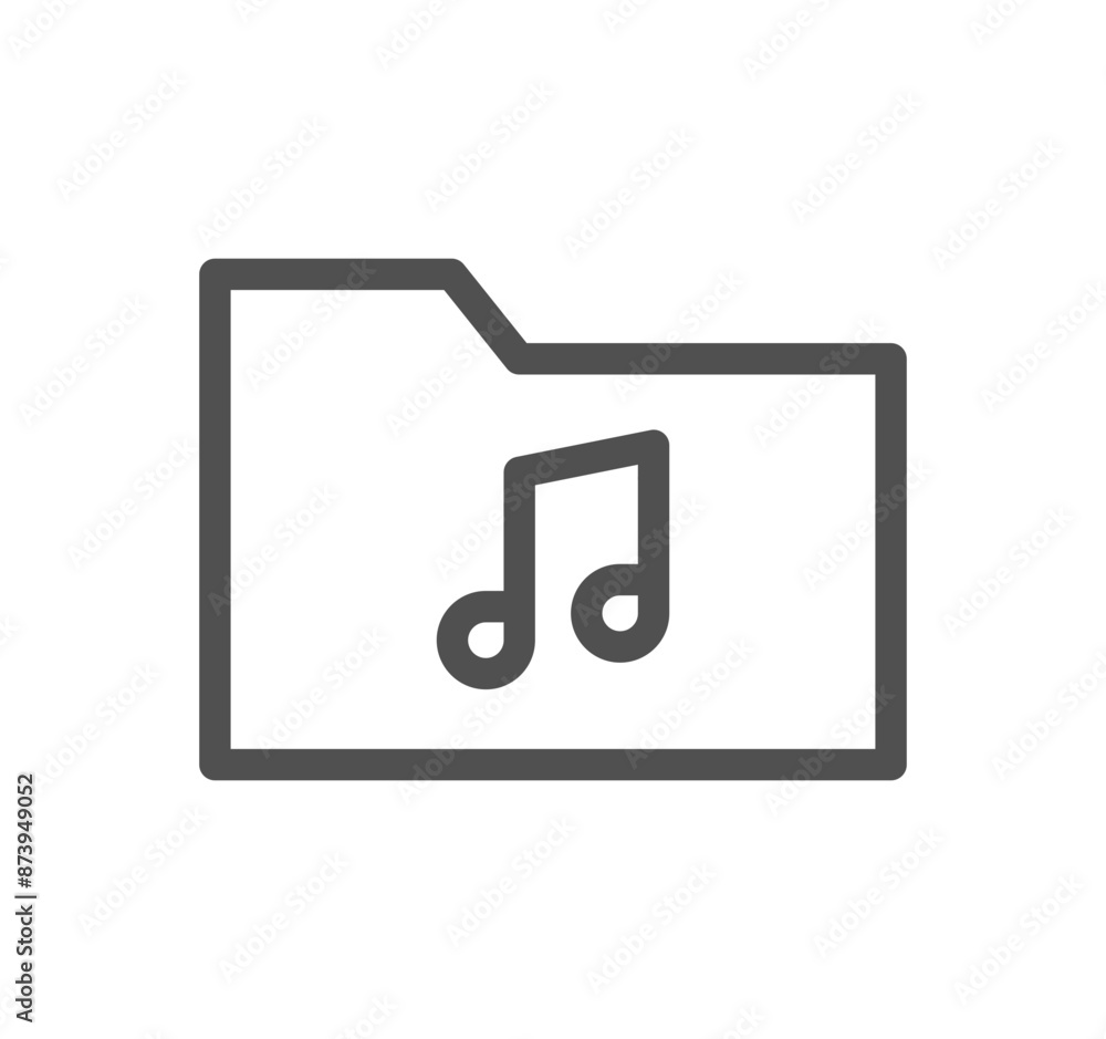 Sheet music and sound icon outline and linear vector.
Sheet music and sound icon outline and linear vector.