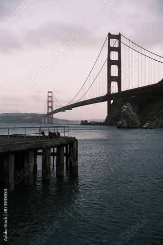 Wallpaper Mural Golden Gate Bridge on dark overcast day. Landmark in San Francisco, California, USA Torontodigital.ca