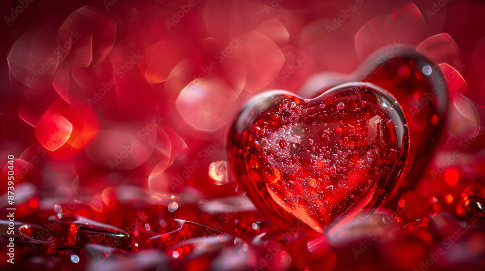 Red hearts background Red hearts background