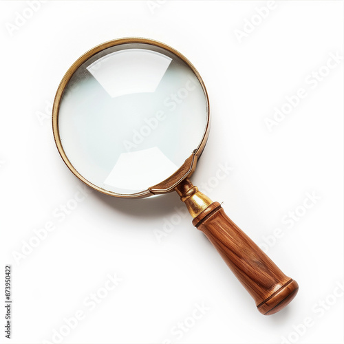 magnifying glass isolated o...