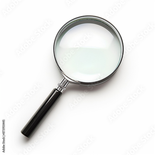 magnifying glass isolated o...
