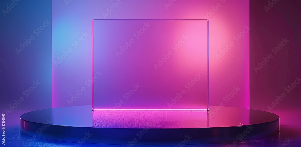 A videogame with an abstract background, scifi gaming, cyberpunk, virtual reality simulation and metaverse, pedestal stage, rendering, and futuristic neon glow. A videogame with an abstract background, scifi gaming, cyberpunk, virtual reality simulation and metaverse, pedestal stage, rendering, and futuristic neon glow.
