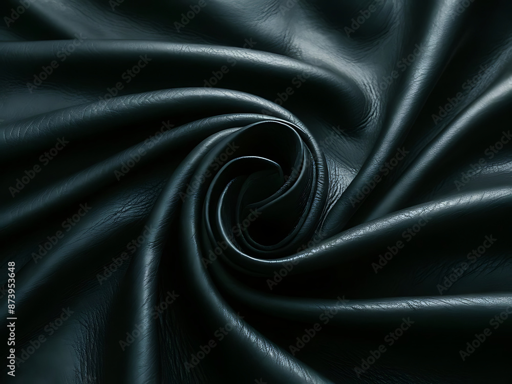 Fototapeta premium Subtle textured black leather with a matte finish.