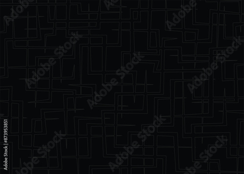 Dark Abstract geometric lines pattern. Vector pattern background