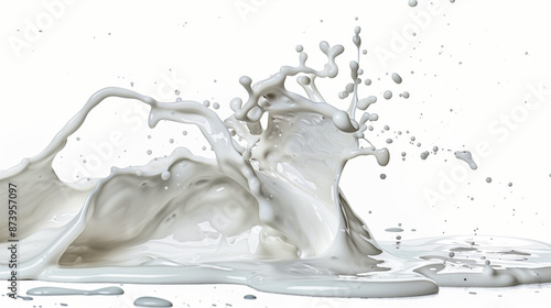 milk splash isolated on whi...