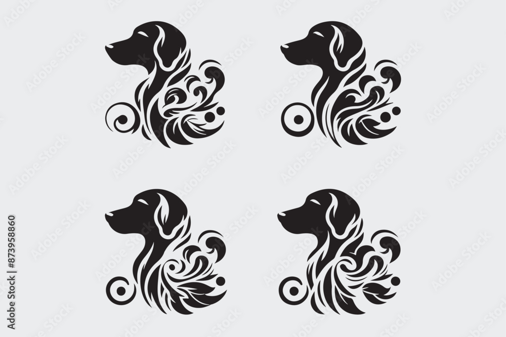 Pet dog symbol template for graphic and web design collection logo vector illustration