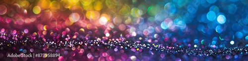 rainbow bokeh background, rainbow glittery background, 