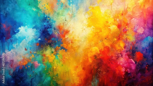 Abstract painting background with vibrant colors and textured layers, abstract, painting, background, texture, vibrant