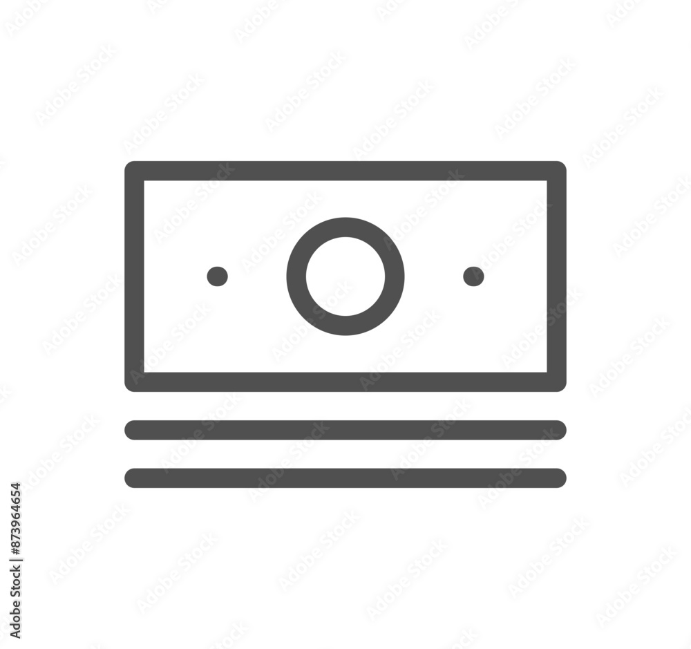Money and finance icon outline and linear vector.
Money and finance icon outline and linear vector.