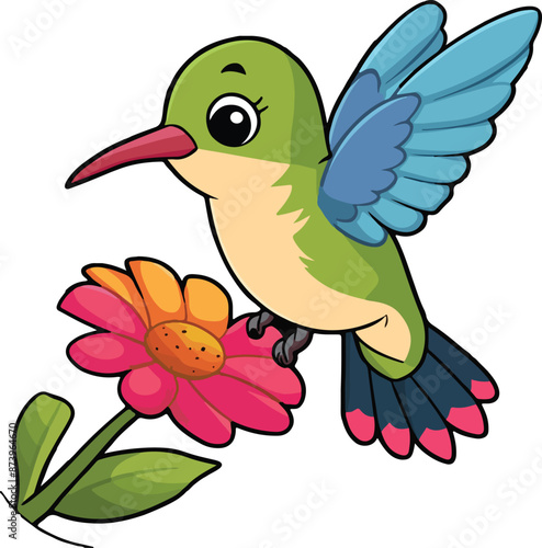 bird with flower