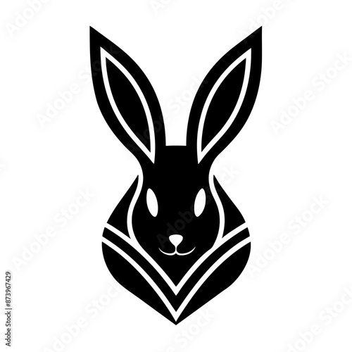 black and white rabbit