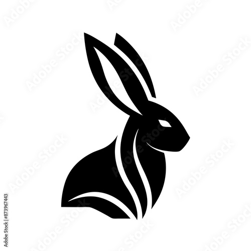 black and white rabbit