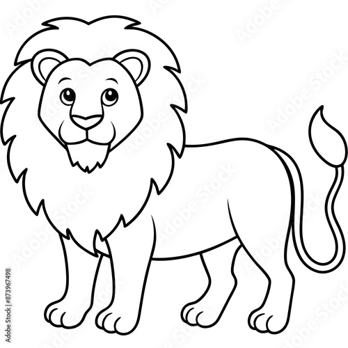 lion cartoon isolated on white