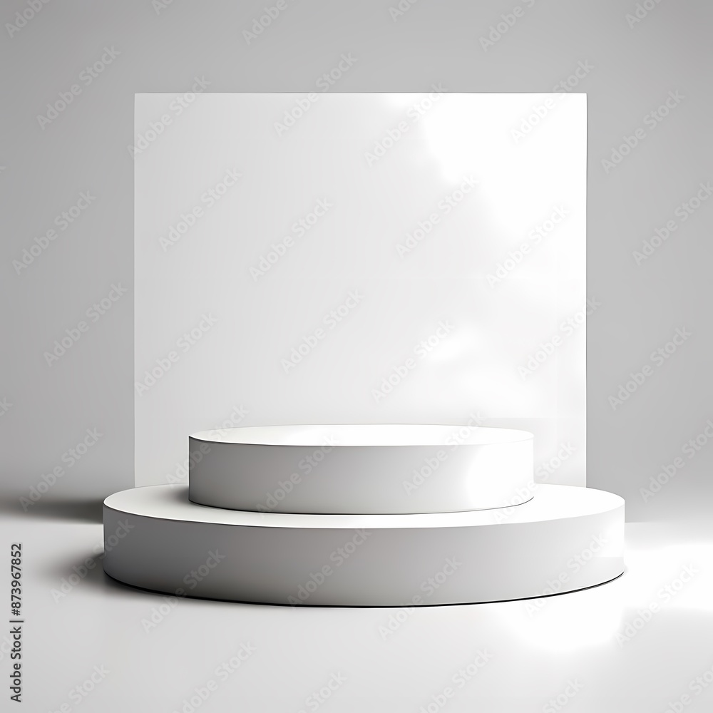 Empty podium white background, AI Generated Empty podium white background, AI Generated