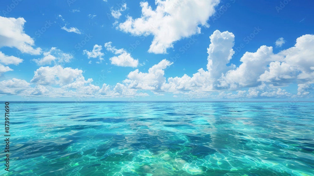 Open Sky Meeting The Sea In Southeast Asia, A Heavenly Paradise With Clear Blue Waters And Azure Skies Open Sky Meeting The Sea In Southeast Asia, A Heavenly Paradise With Clear Blue Waters And Azure Skies