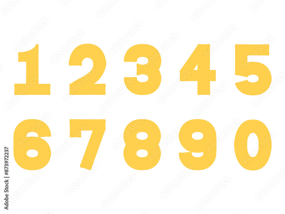 シンプルな数字アイコンイラストセット素材 シンプルな数字アイコンイラストセット素材