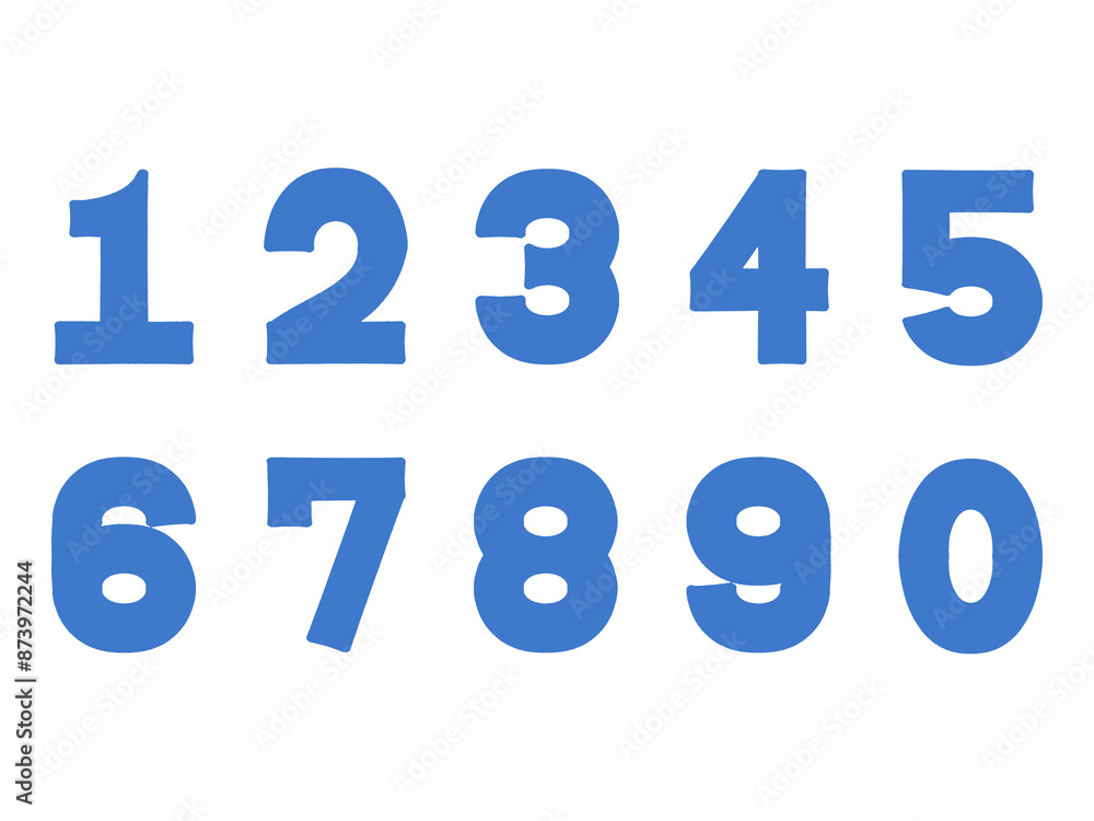 シンプルな数字アイコンイラストセット素材 シンプルな数字アイコンイラストセット素材
