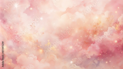 Soft pink abstract watercolor background featuring rosy hues, gentle textures, and peach undertones in a dreamy, ethereal atmosphere.