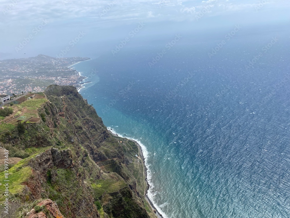 View from the cliffs Cabo Girao on Madeira View from the cliffs Cabo Girao on Madeira