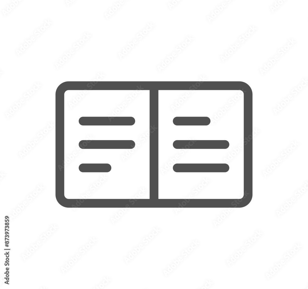 Book and learning icon outline and linear vector.
Book and learning icon outline and linear vector.