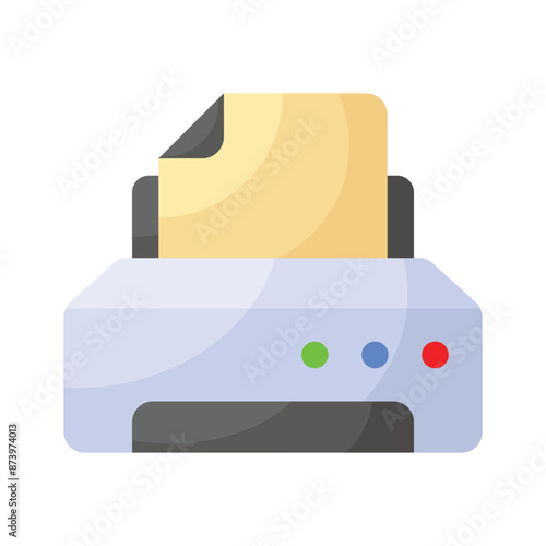 A streamlined printer icon representing printing functionality for documents, images, and more
