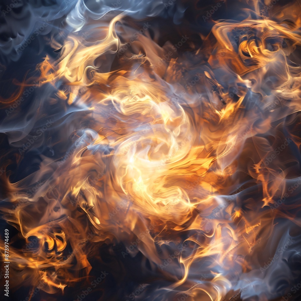 Fototapeta premium Swirling Vortex of Fire and Smoke