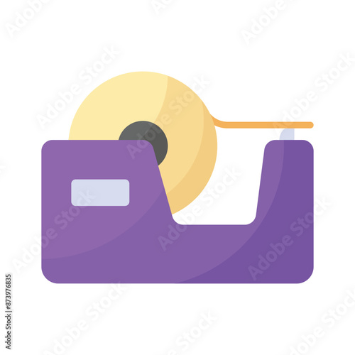 A small tool that holds and dispenses adhesive tape, tape dispenser vector