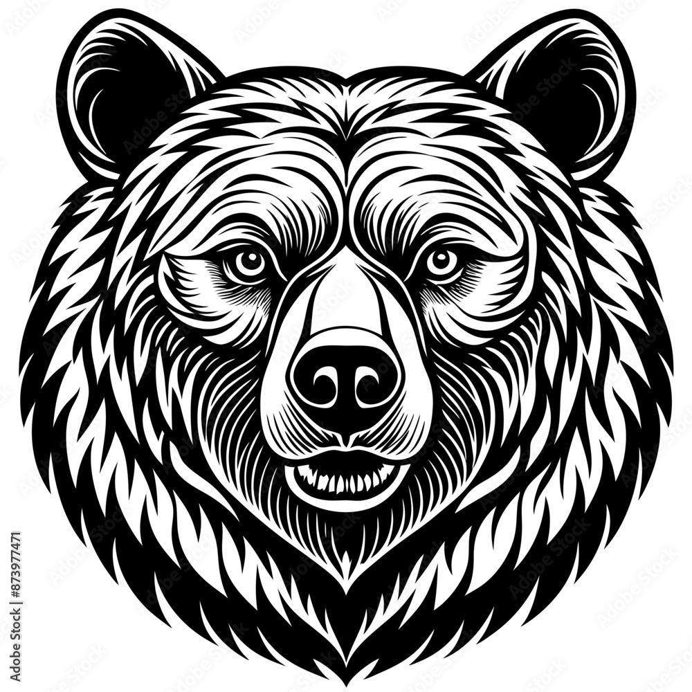  bear face logo, black bear logo, baby bear logo, bear vector,
