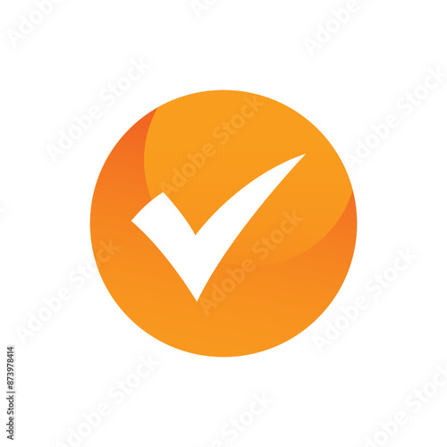 Check mark vector icon logo design illustration