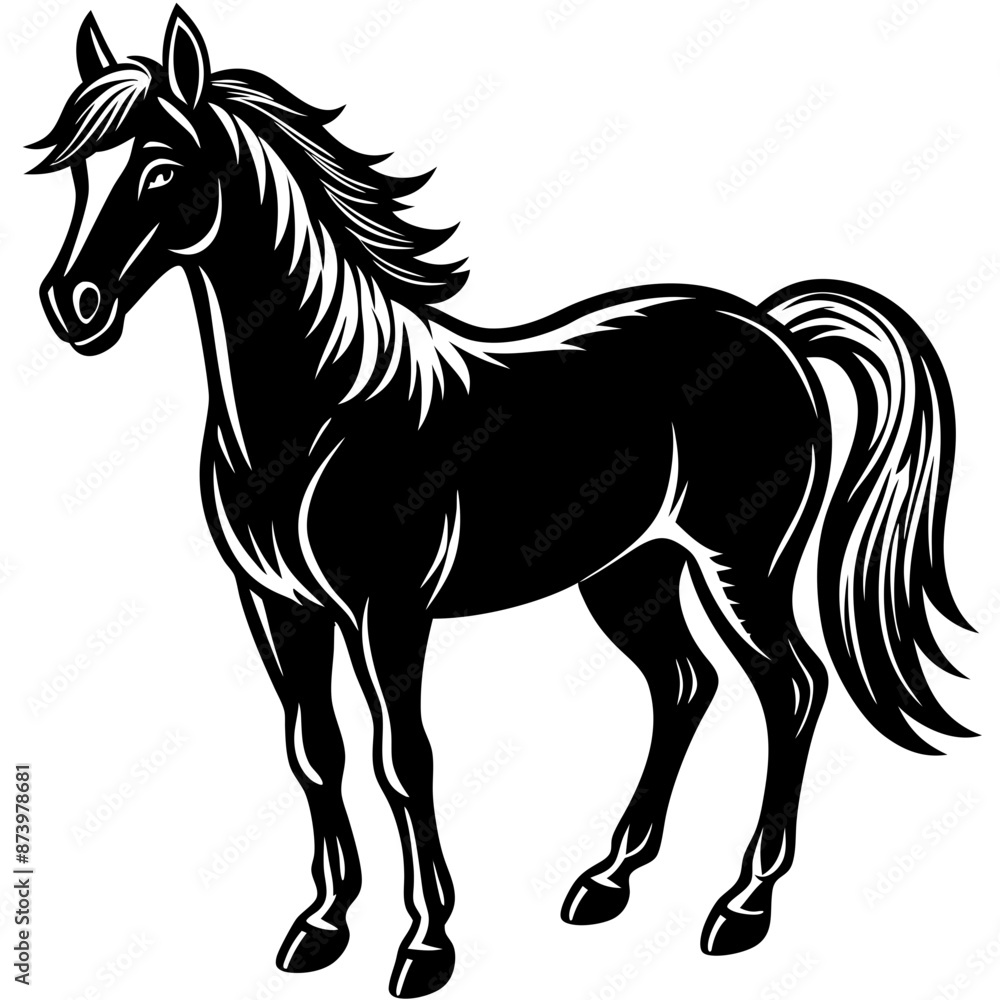 Fototapeta premium horse house logo, western horse logo, horse farm logo, 