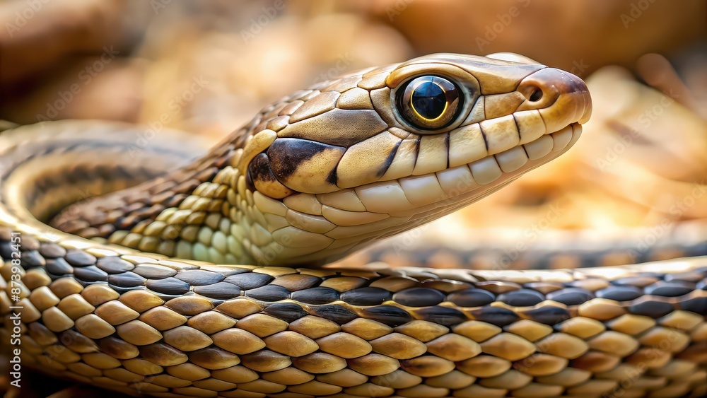 A close-up view of a long, slithering snake, Reptile, Venomous, Wildlife, Predator, Scales, Writhing, Danger A close-up view of a long, slithering snake, Reptile, Venomous, Wildlife, Predator, Scales, Writhing, Danger