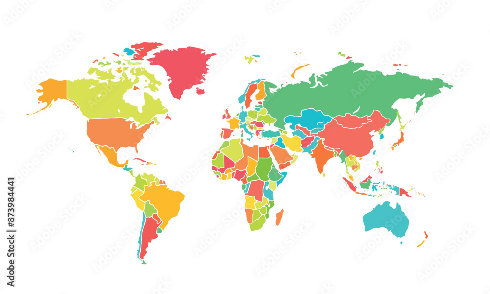 World map isolated .modern colorful style. for website layouts ...