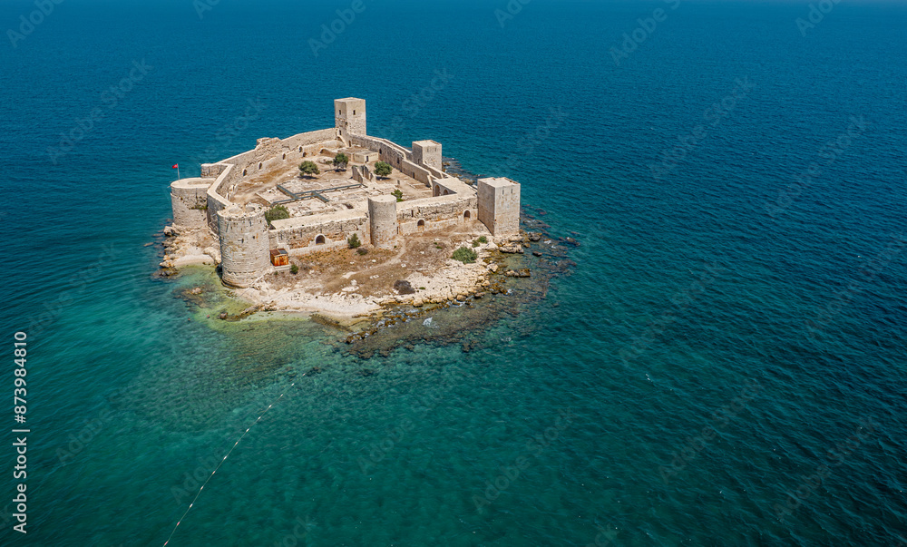 In the middle of the Mediterranean, Kız Kalesi (Maiden Castle), - Mersin, Türkiye.