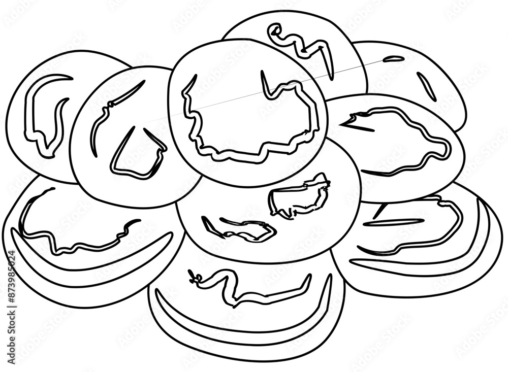 junk food coloring page illustration junk food coloring page illustration