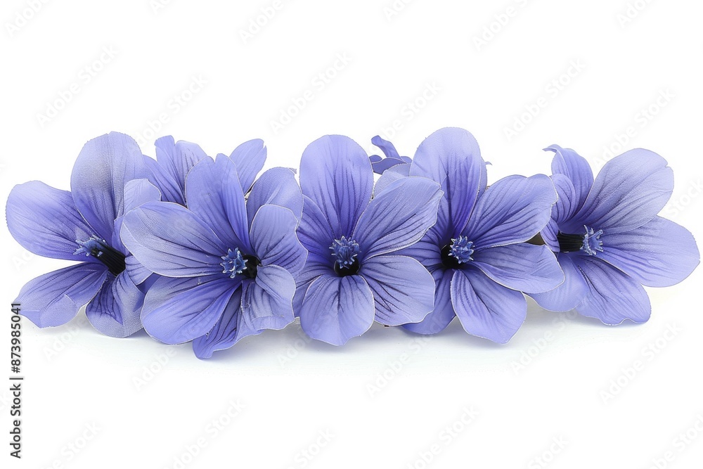 Obraz premium Artistic display of blue flowers on a light background