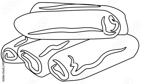 junk food coloring page illustration
