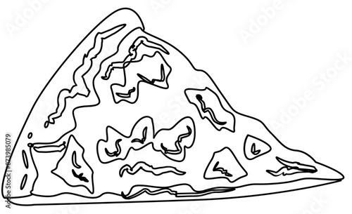 junk food coloring page illustration