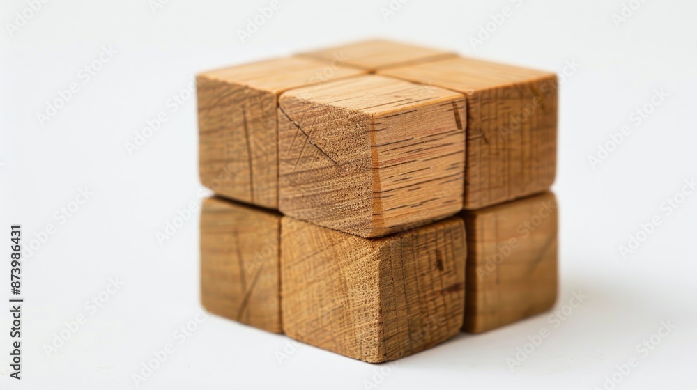 Block Toy: Wooden Cube for Children to Build and Play with Block Toy: Wooden Cube for Children to Build and Play with